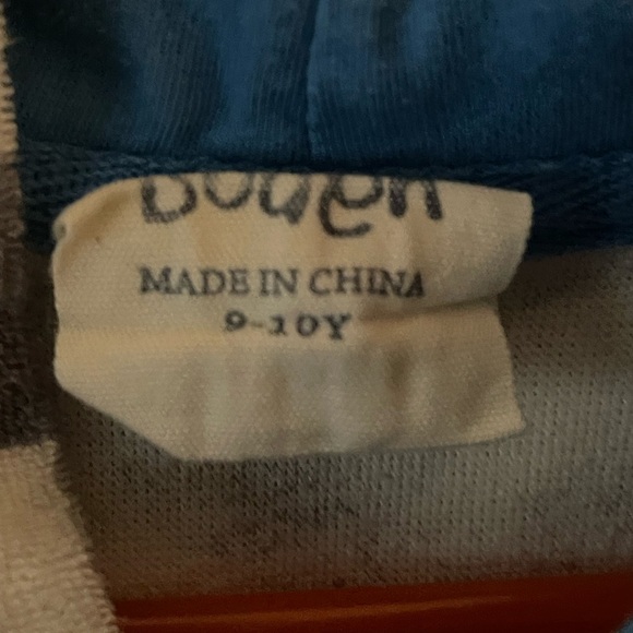 Boden Terry Swim Cover Up - Size 9-10 Years Shark Print Hooded Beach Toweling - Picture 8 of 8